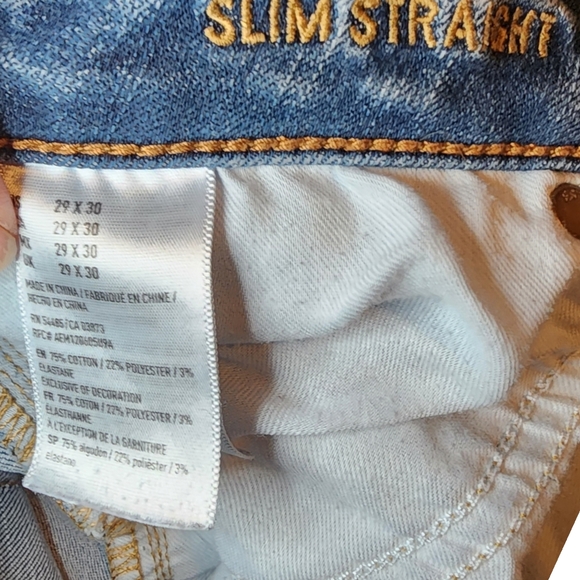 American Eagle Outfitters Slim Straight Distressed Stretch Jean - Picture 6 of 7